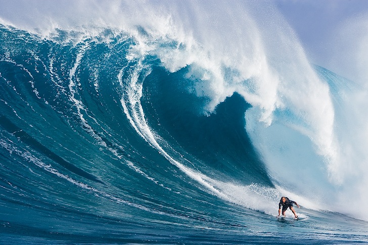 Surfers take on 'mountain' of a wave, The Right, fuelled by huge